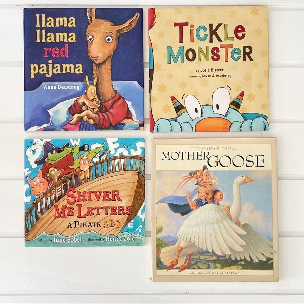 Kids Books Llama Llama Red Pajamas/Tickle Monster/Mother Goose/Shiver Me Letters